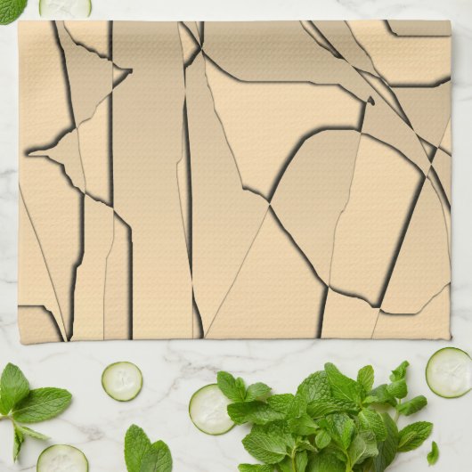 Cool Modern Shattered Gold Theedoek (Gevouwen)