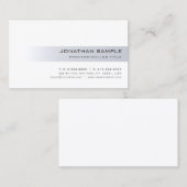 Cool Modern Silver Slank Professional Elegant Top Visitekaartje (Voorkant / Achterkant)