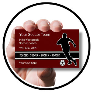 Cool Modern Soccer Theme Visitekaartje