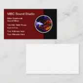 Cool Modern Sound Studio-Visitekaartjes Visitekaartje (Voorkant / Achterkant)
