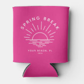 Cool Modern Spring Break Aangepaste locatie Blikjeskoeler (Voorkant)