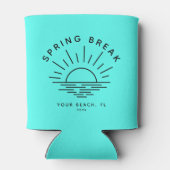 Cool Modern Spring Break Aangepaste locatie Blikjeskoeler (Achterkant)