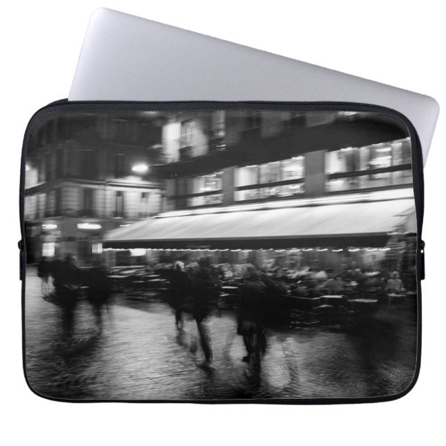 Cool, modern, stedelijk wazige Parijs Laptop Sleeve (Voorkant)