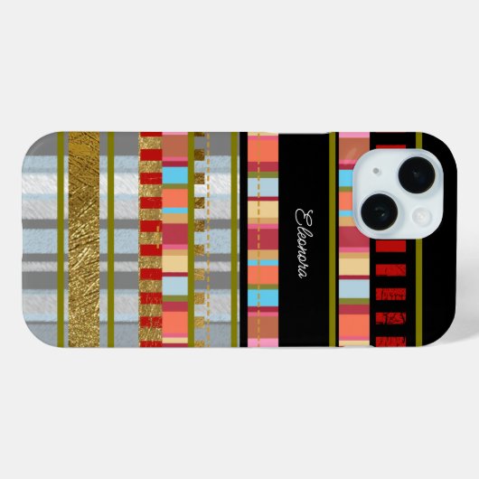 Cool Modern Stripes Custom Case-Mate iPhone Case (Achterkant (horizontaal))