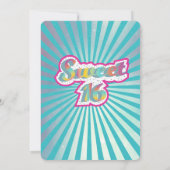 Cool modern super ster typografie roze blauw kaart (Achterkant)