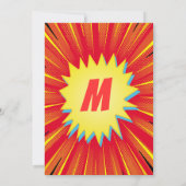 Cool Modern Superhero Cartoon Foto Verjaardagsfees Kaart (Achterkant)