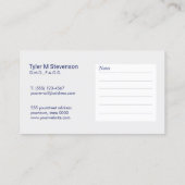 Cool Modern Tandarts Kantoor Afspraak Herinnering Afsprakenkaartje (Achterkant)