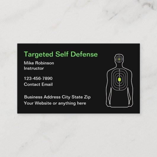 Cool Modern Target Practice Range Visitekaartjes (Voorkant)