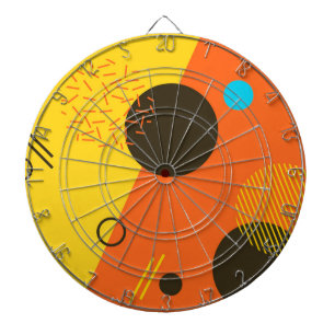 Cool, modern, trendy, urban Memphis illustratie Dartbord