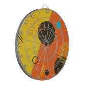 Cool, modern, trendy, urban Memphis illustratie Dartbord (Voorkant Links)