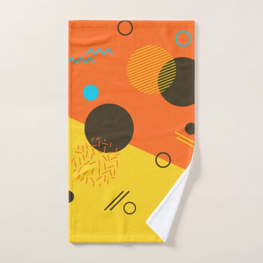 Cool, modern, trendy, urban Memphis illustratie Handdoek (Handdoek)