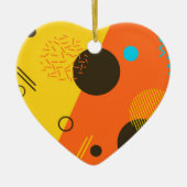 Cool, modern, trendy, urban Memphis illustratie Keramisch Ornament (Voorkant)