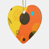 Cool, modern, trendy, urban Memphis illustratie Keramisch Ornament (Links)