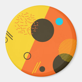 Cool, modern, trendy, urban Memphis illustratie Magneet