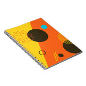 Cool, modern, trendy, urban Memphis illustratie Notitieboek (Rechterzijde)