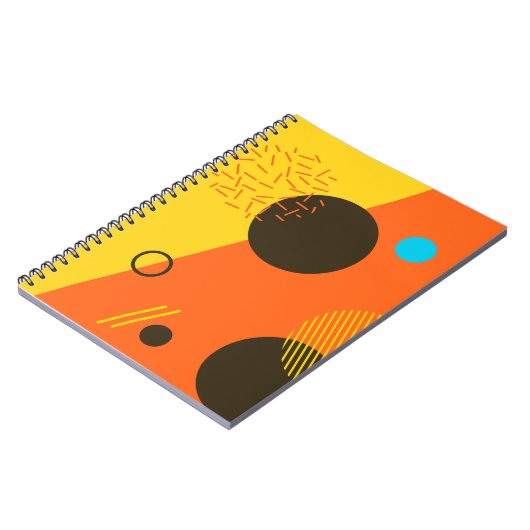 Cool, modern, trendy, urban Memphis illustratie Notitieboek (Linkerzijde)