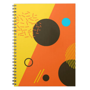 Cool, modern, trendy, urban Memphis illustratie Notitieboek