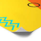 Cool, modern, trendy, urban Memphis illustratie Poster (Hoek)