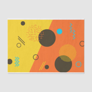 Cool, modern, trendy, urban Memphis illustratie Tissuepapier