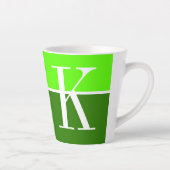 Cool Modern Two Tone Monogram Latte Mok (Rechts)