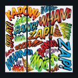 Cool Modern Typographic Comic Book Pop Art Drieluik<br><div class="desc">Een leuk,  cool en trendy retro stripverhaal pop art design dat de wham,  zap,  pow in elke superheldendag plaatst. Ontworpen door Thisnotme©</div>