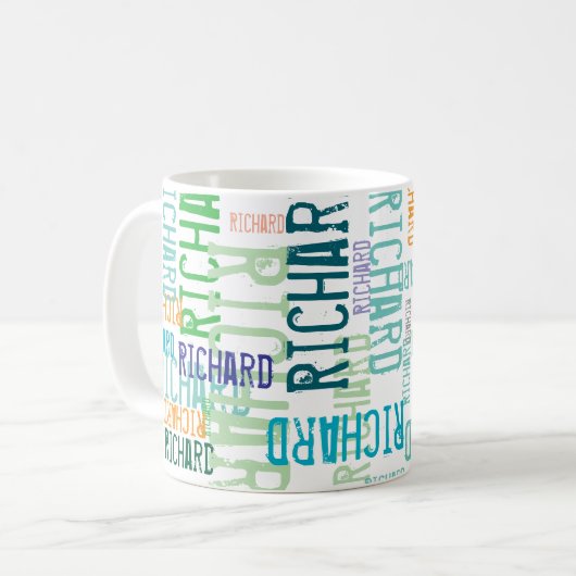 Cool & Modern Typography Naam Koffiemok (Voorkant links)