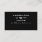 Cool Modern Uber Driver Visitekaartje Design (Achterkant)