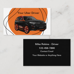 Cool Modern Uber Driver Visitekaartje Design