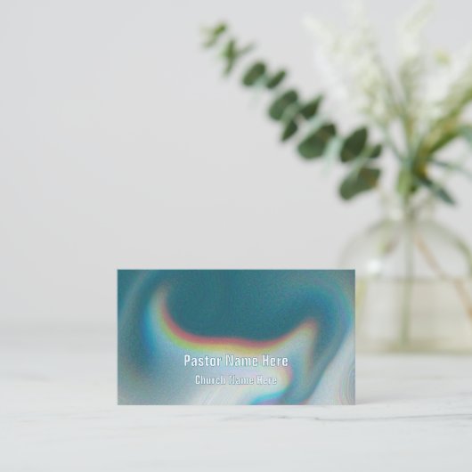 Cool Modern Uniek Christelijk Kerkpastor Visitekaartje (Staand voorkant)