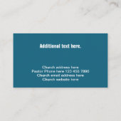 Cool Modern Uniek Christelijk Kerkpastor Visitekaartje (Achterkant)