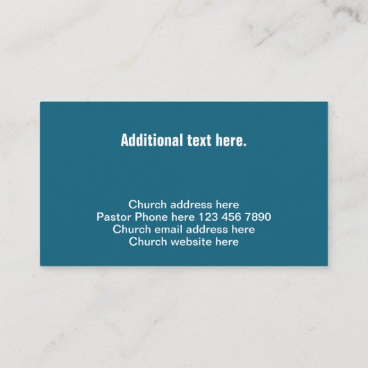 Cool Modern Uniek Christelijk Kerkpastor Visitekaartje (Achterkant)