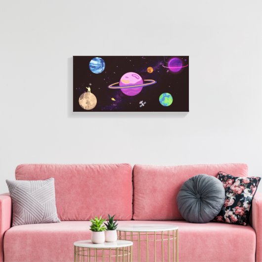 Cool Modern universum Canvas Afdruk (Insitu (Woonkamer))