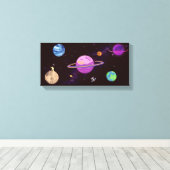 Cool Modern universum Canvas Afdruk (Insitu (Houten vloer))