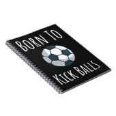 Cool Modern Voetbal Cadeaus Boy Player Trendy Notitieboek (Rechterzijde)