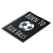 Cool Modern Voetbal Cadeaus Boy Player Trendy Notitieboek (Linkerzijde)