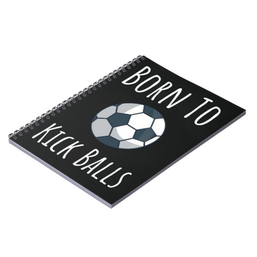 Cool Modern Voetbal Cadeaus Boy Player Trendy Notitieboek (Linkerzijde)