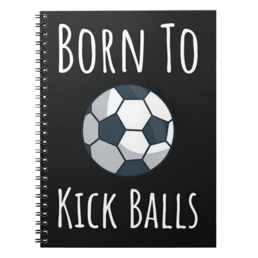 Cool Modern Voetbal Cadeaus Boy Player Trendy Notitieboek (Voorkant)