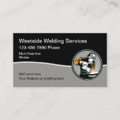 Cool Modern Welding Service Visitekaartje (Voorkant)