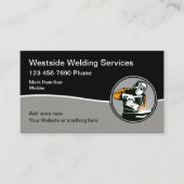 Cool Modern Welding Service Visitekaartje (Voorkant)