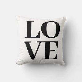 Cool Modern White Black Love Sierkussen