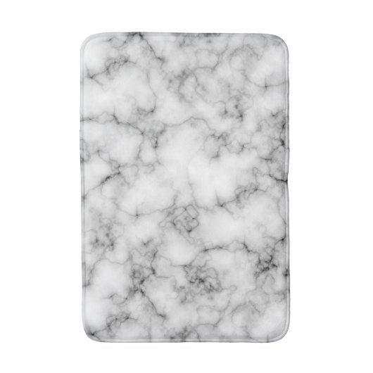 Cool Modern White Marble Texture Badmat (Voorkant Verticaal)