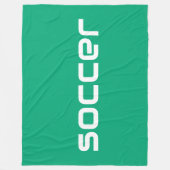 Cool Modern White Voetbal Tekst op Heldergroen Fleece Deken (Voorkant)