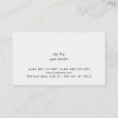 Cool Modern Zen Circle Yoga en Meditatie Leraar Visitekaartje (Achterkant)