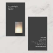 Cool Modern Zen Glow Minimalistisch Zwart Visitekaartje (Voorkant / Achterkant)