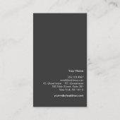 Cool Modern Zen Glow Minimalistisch Zwart Visitekaartje (Achterkant)