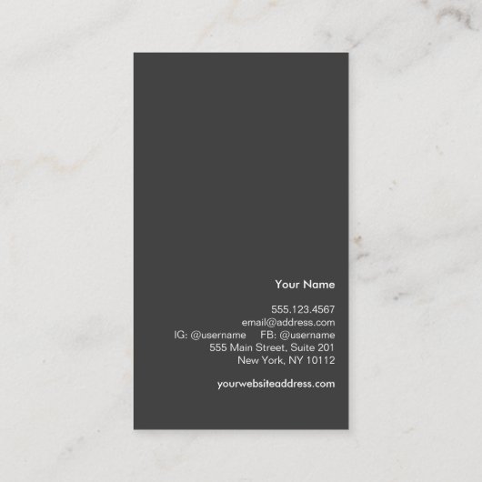 Cool Modern Zen Glow Minimalistisch Zwart Visitekaartje (Achterkant)