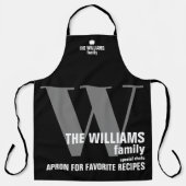 Cool Modern Zwart Monogram Schort (Voorkant)