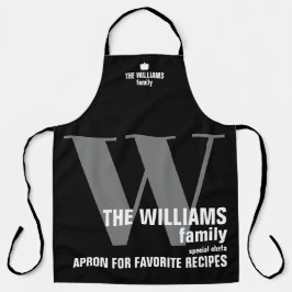 Cool Modern Zwart Monogram Schort