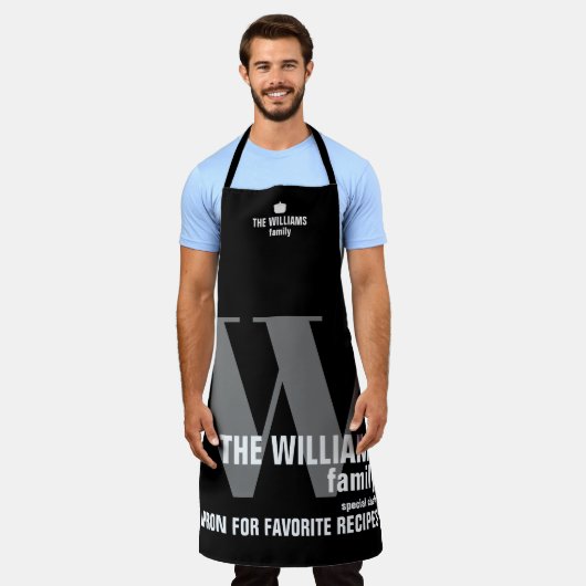 Cool Modern Zwart Monogram Schort (Gedragen)