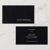 Cool Modern Zwart Professioneel Visitekaartje (Voorkant / Achterkant)